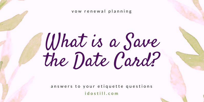 What is a Save the Date Card?