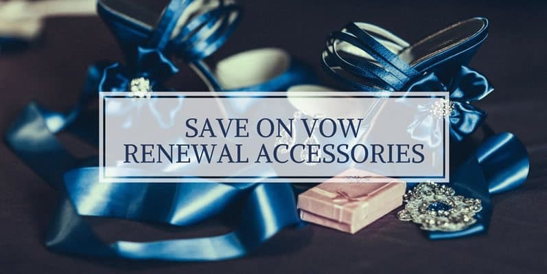 How can I save money on vow renewal accessories?