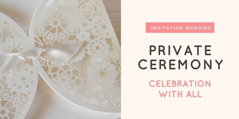 Vow Renewal Invitation Wording – Private Ceremony and Celebration With All