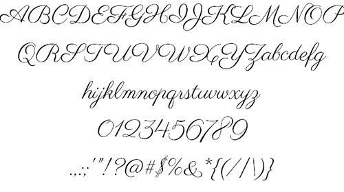 Parisienne - free font perfect for romantic vow renewal invitations