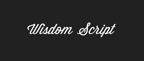 Wisdom Script - free font perfect for retro and casual vow renewal invitations