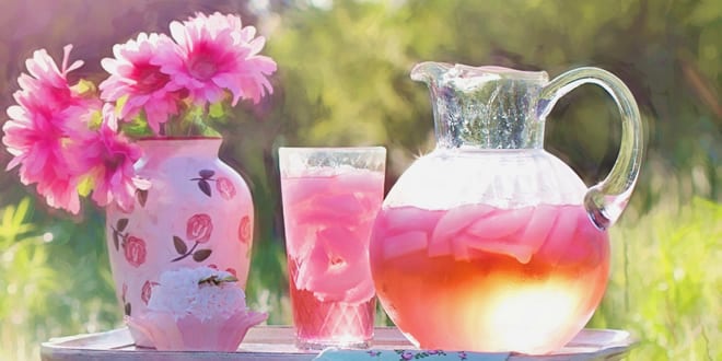 No alcohol vow renewal - lemonade bar