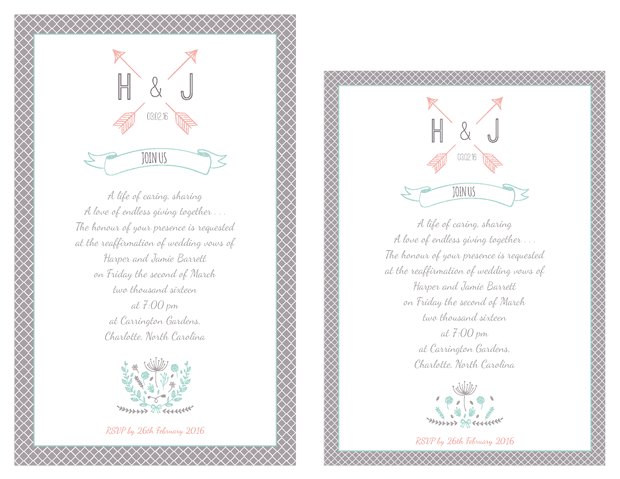 Invitations - Simply Sweet Vow Renewal Invitation Suite
