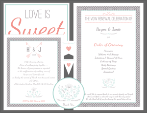 Simply Sweet Vow Renewal Invitation Suite