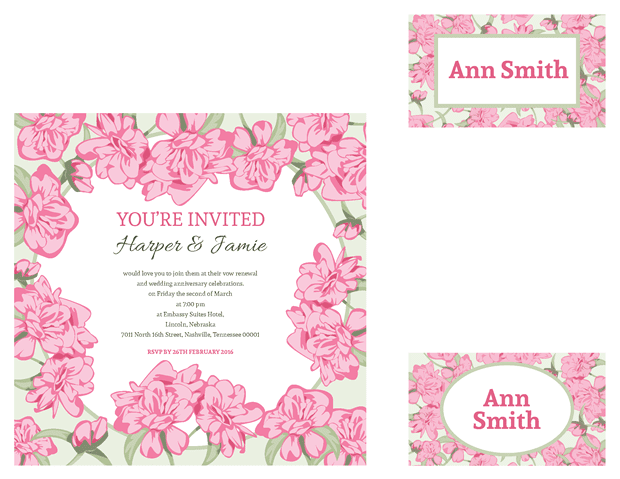 square invitation - table cards - escort cards