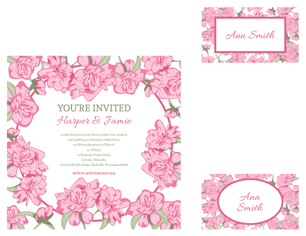 square invitation - table cards - escort cards