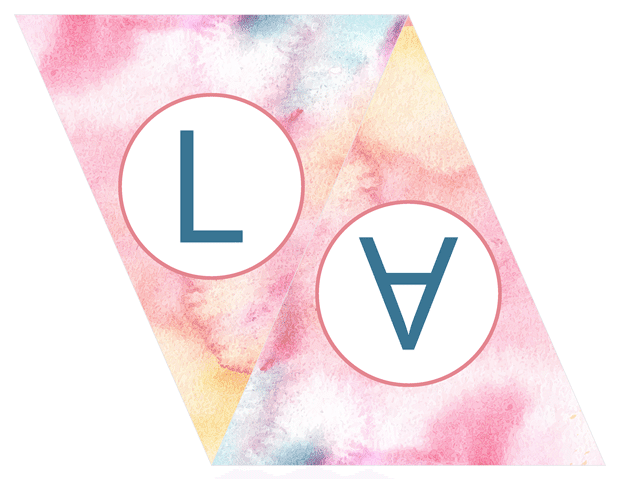 Pennants - Pastel Watercolors