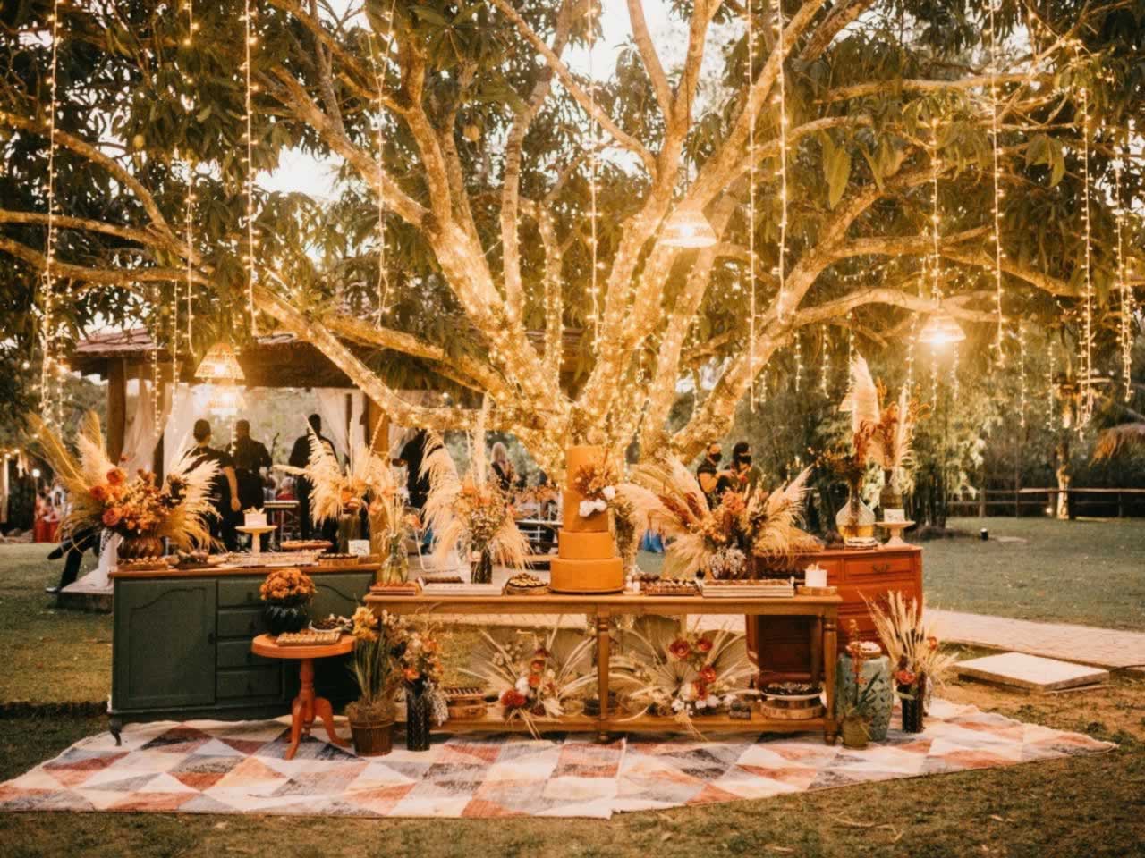 outdoor vow renewal decor