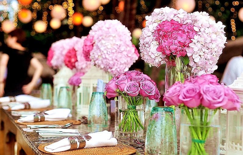 Hydrangea Centerpiece Bouquets