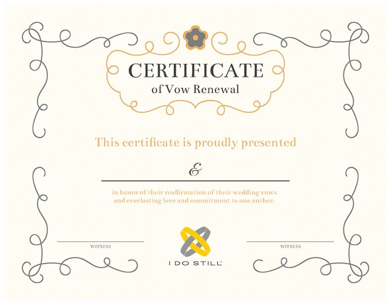 ornate-vow-renewal-certificate-m Ornate Vow Renewal Certificate