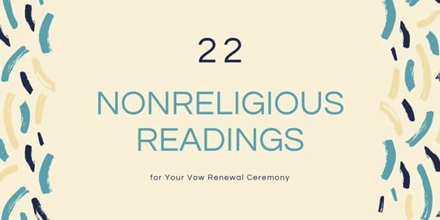 22 Nonreligious Readings for Your Vow Renewal Ceremony