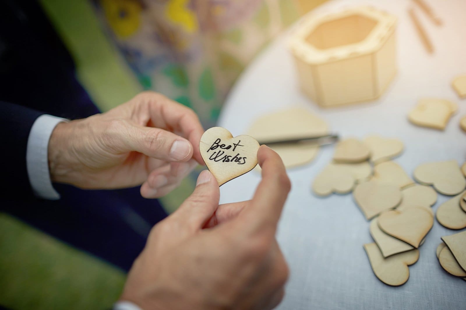 Engaging Guests with Interactive Elements: unique guest book and message idea