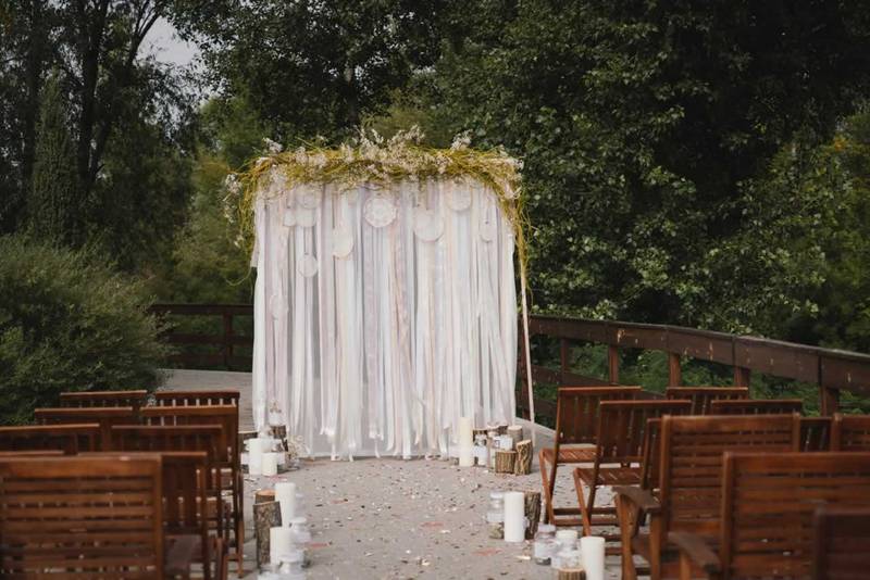 handmade vow renewal decor - Ceremony Backdrops