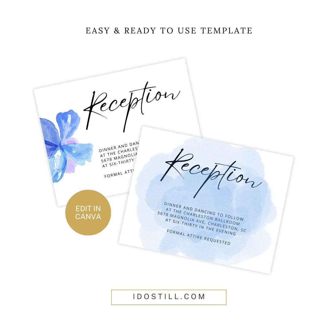 Blue Watercolor Reception