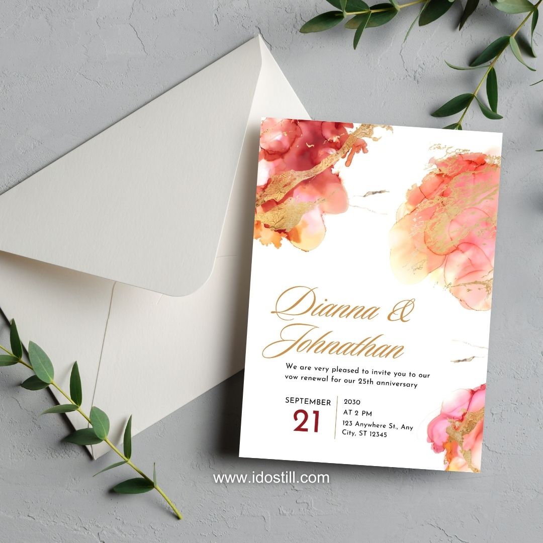 Bright Luxury Watercolor Invitation