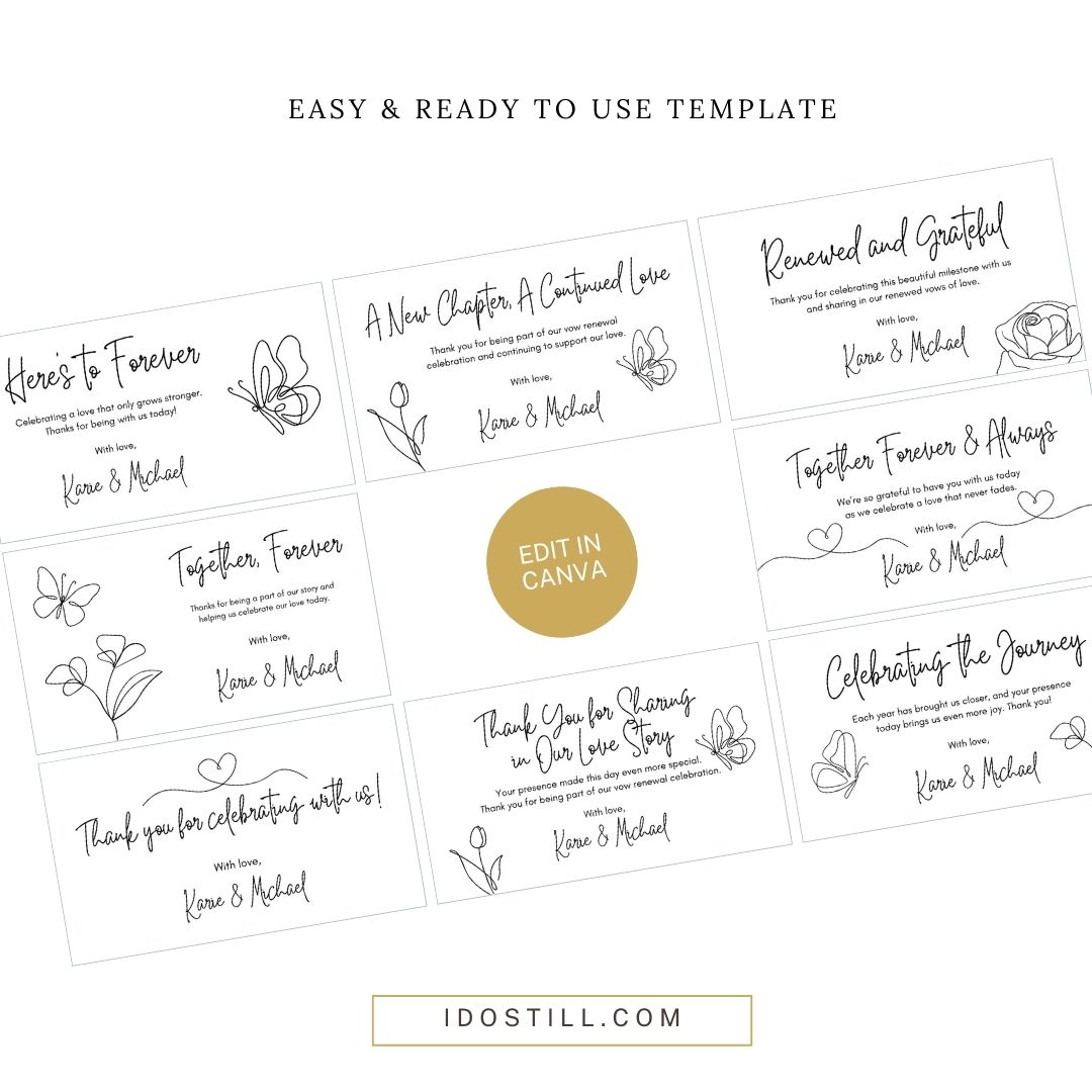 Butterflies Vow Renewal Favor Tag